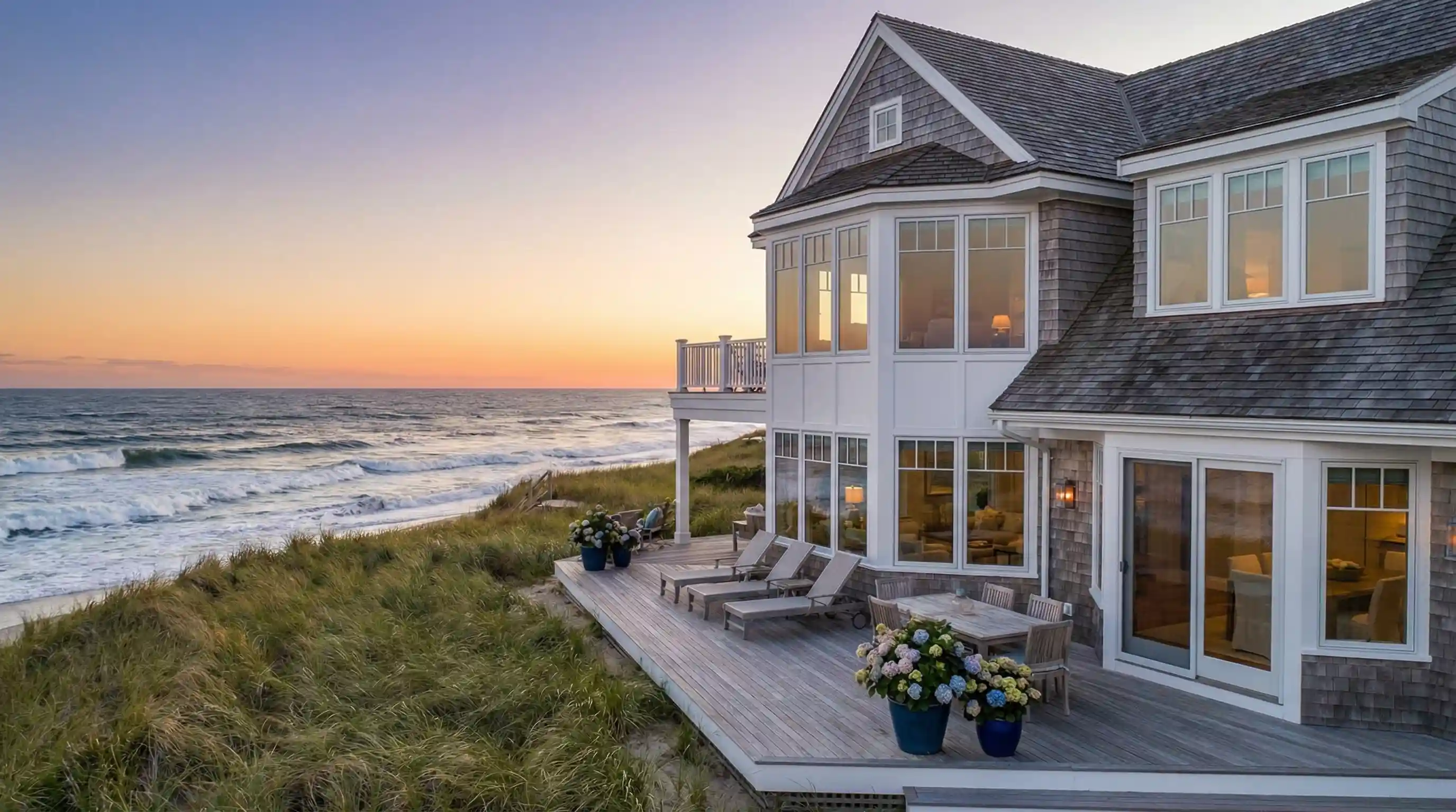 Conservation land beach access on Nantucket