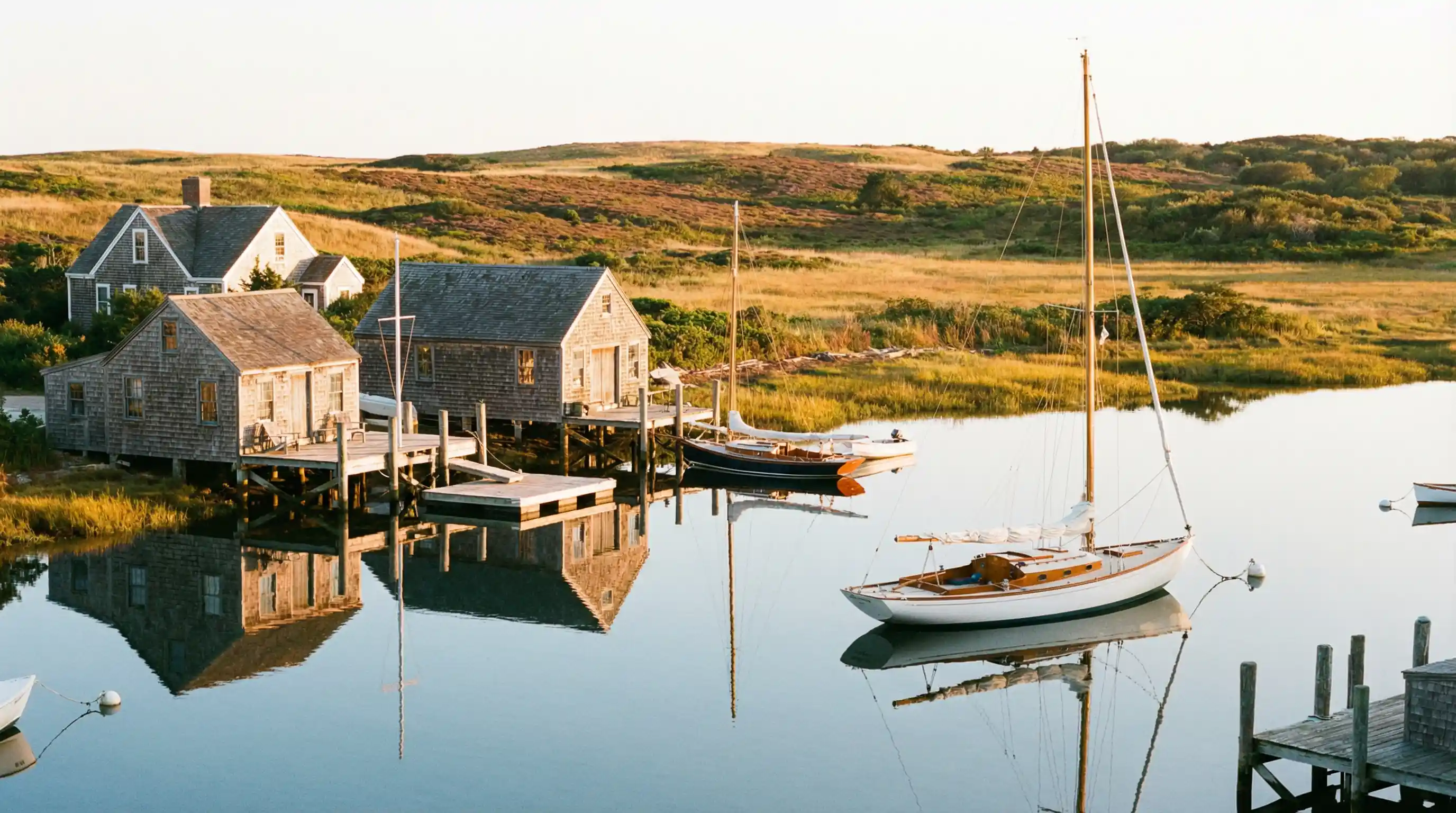Polpis Harbor with residential properties and water access